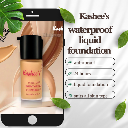 kashee's Liquid Foundation Eventone High Coverage 24  Hours Water Proof